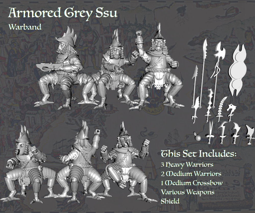 Armored Ssú Warband (STL files)