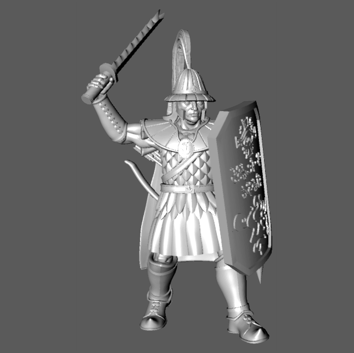 MU04a Mu'ugalavyáni Legion "Never Die," Swordsman Swinging, 28mm