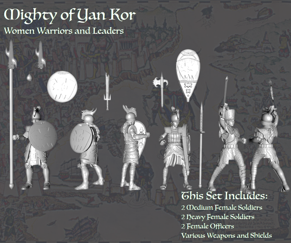 Mighty of Yan Kor Women Warriors (STL files)