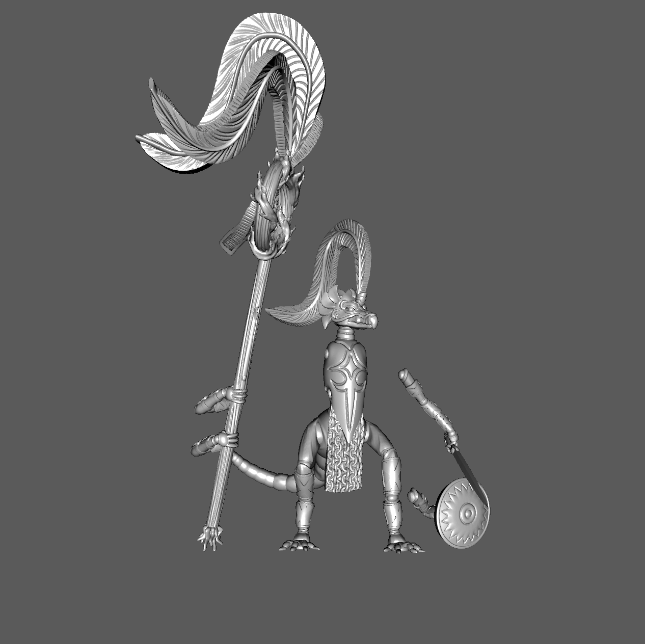 PC02b Pé Chói Medium Standard Bearer, 28mm