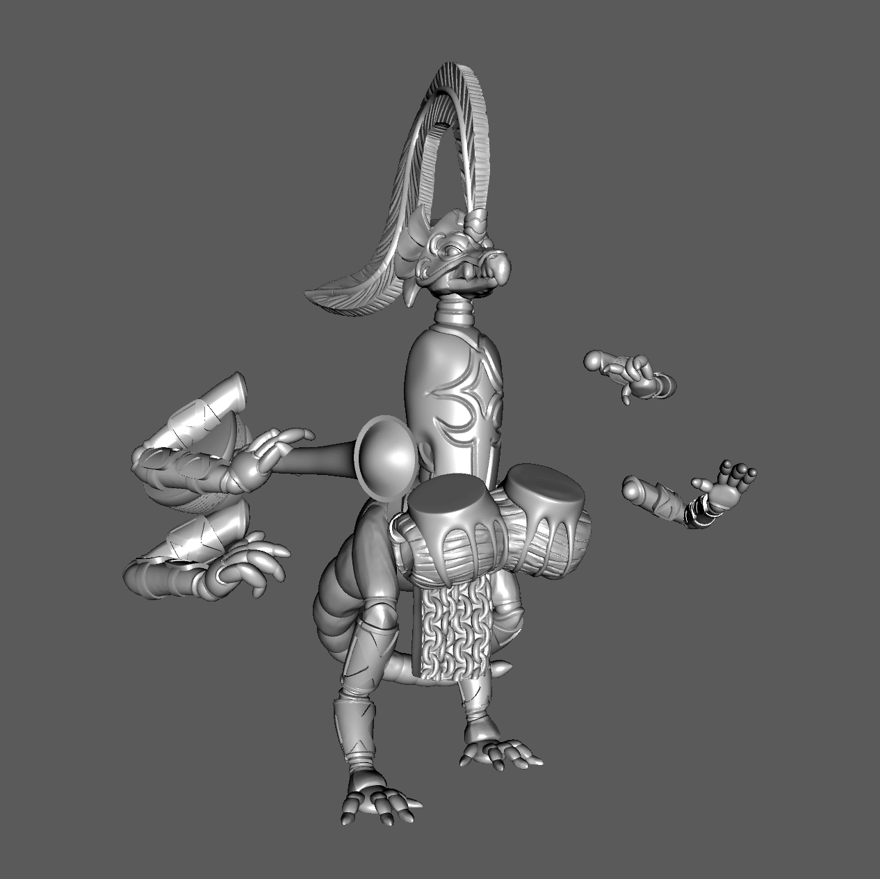 PC02c Pé Chói Medium Musician, 28mm