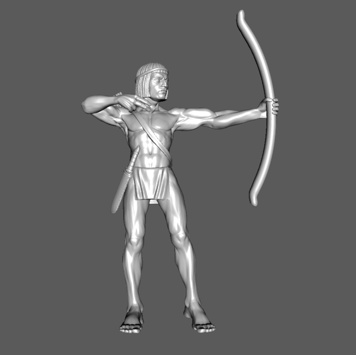 SK01a Levy Male Archer Shooting, 28mm