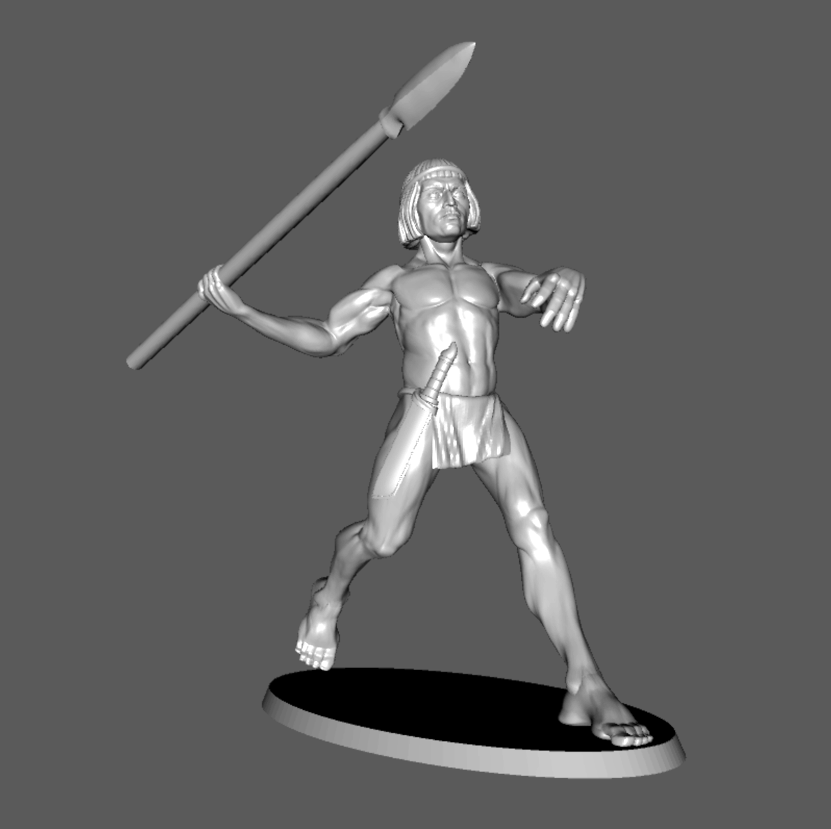 SK03b Levy Male Javelinman, Throwing, 28mm