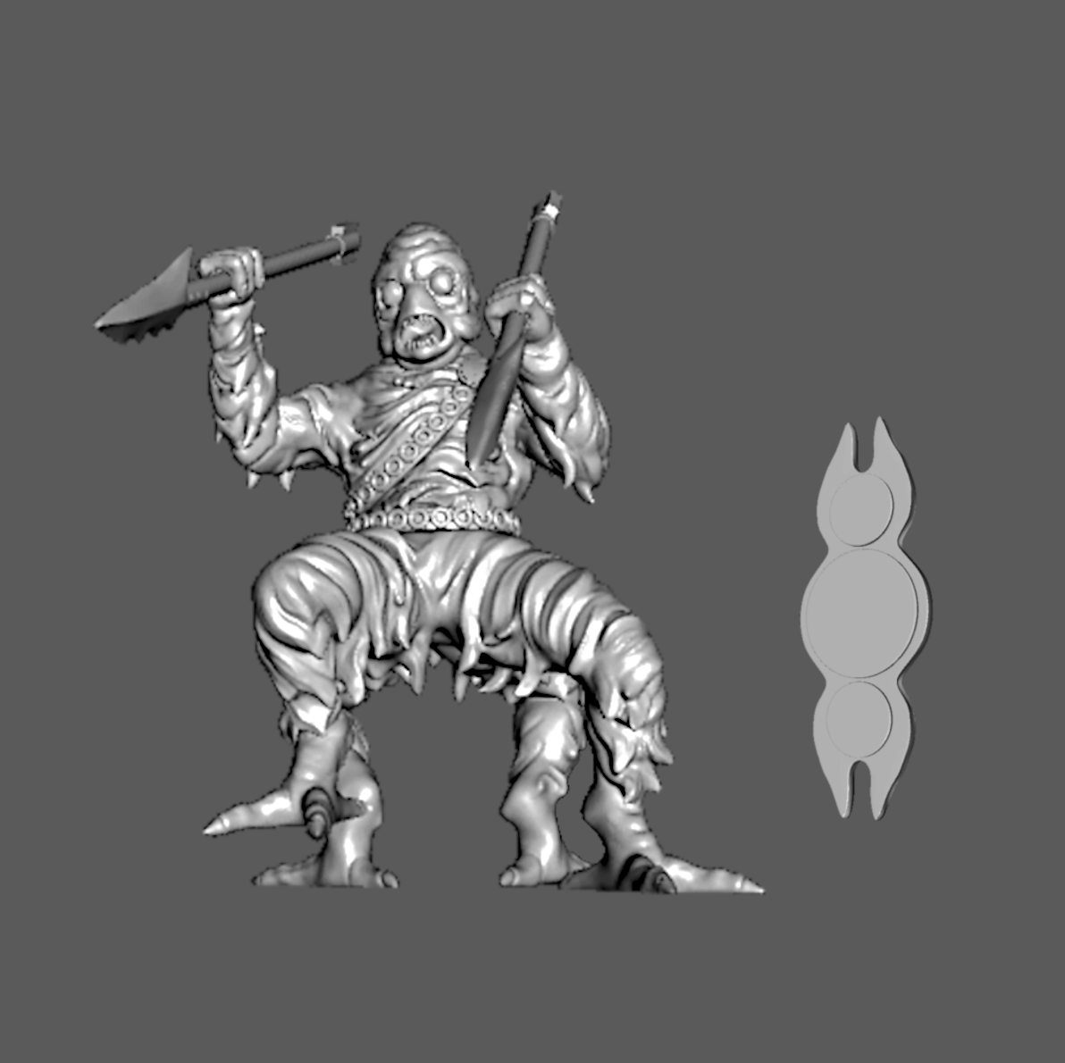 SS05b Ssú Warrior with Javelins 28mm