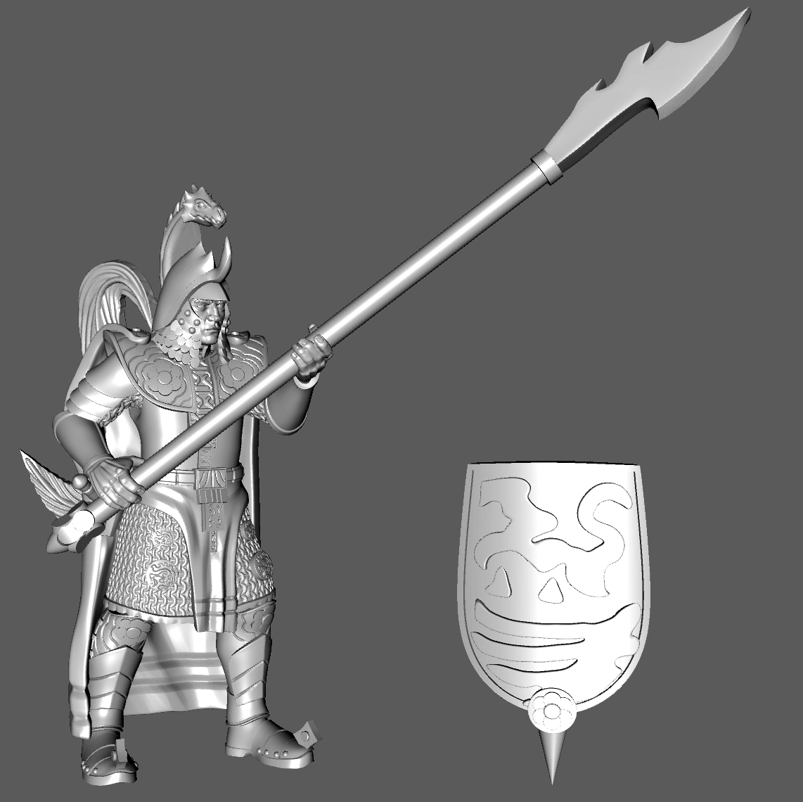 TS01b Tsolyani Omnipotent Azure Legion Spearman, Advancing, 28mm