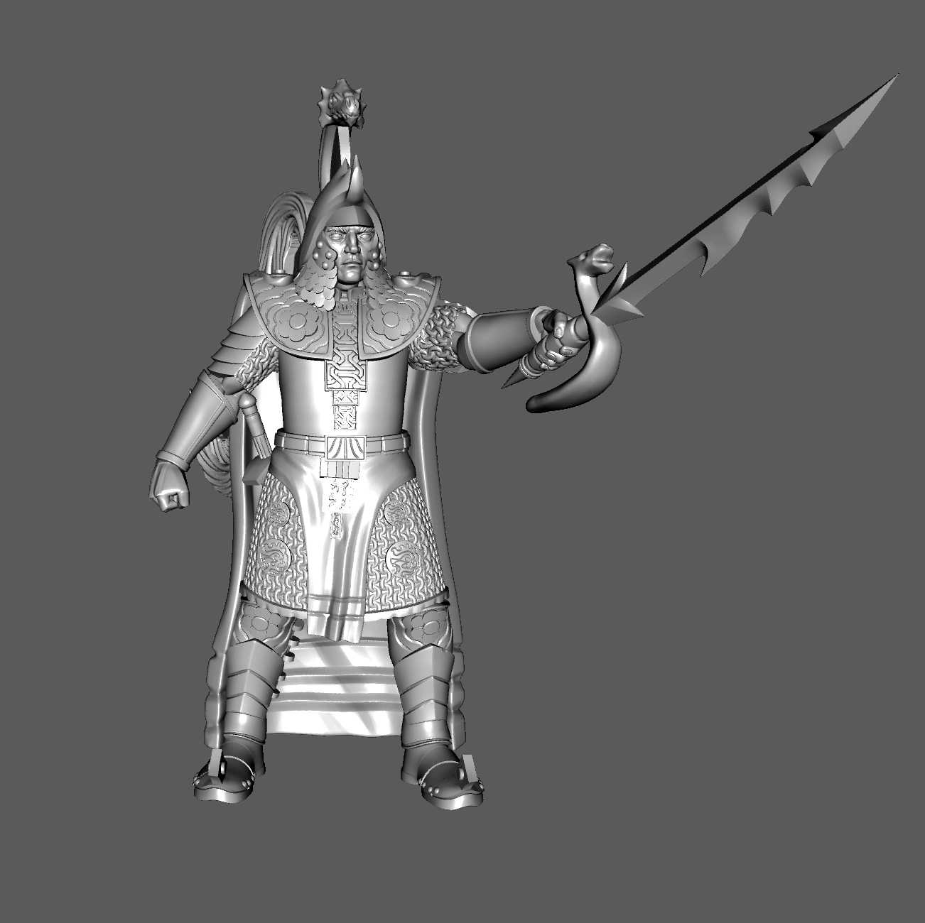 TS02a Tsolyani Omnipotent Azure Legion Officer, 28mm