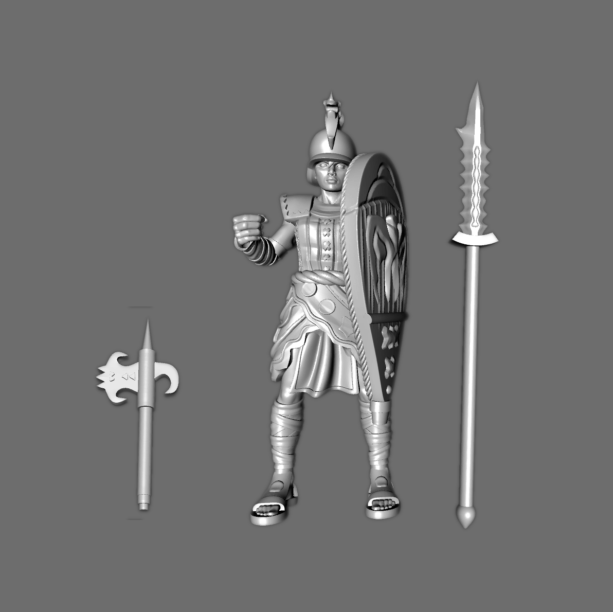 YK02Fa Yán Koryáni "Mighty of Yán Kòr" Medium Spear-woman Standing, 28mm