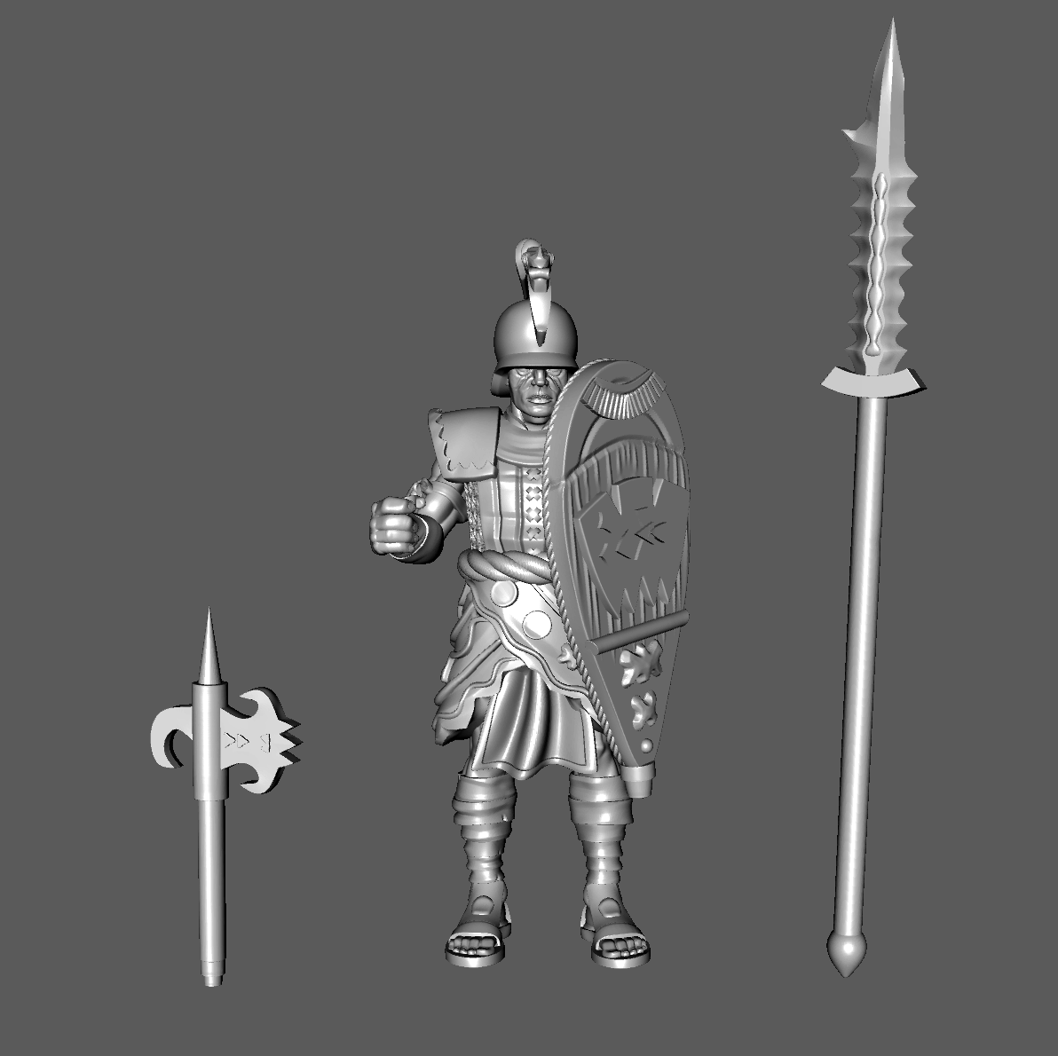 YK02a Yán Koryáni "Mighty of Yán Kòr" Medium Spearman, Standing, 28mm