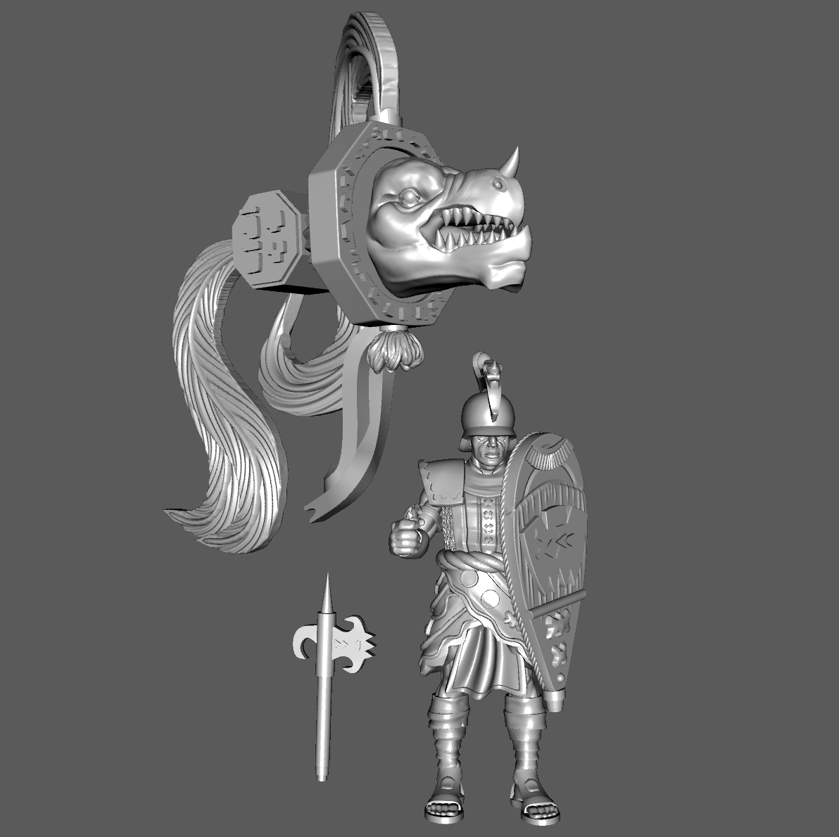 YK03b Yán Koryáni "Mighty of Yán Kòr" Medium Standard Bearer, 28mm