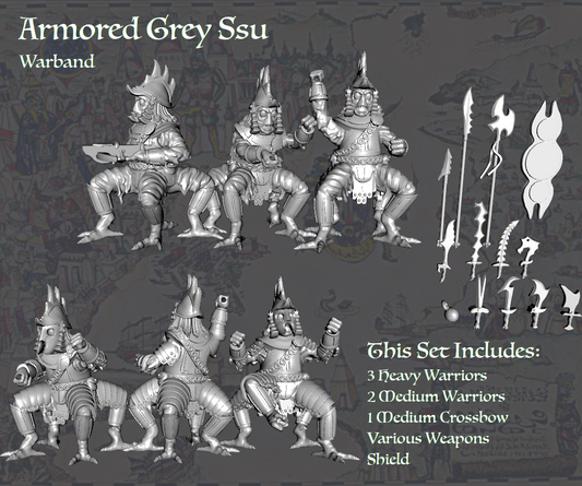 Armored Ssú Warband (STL files)