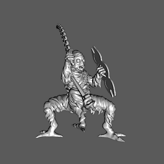 SS02d Ssú Warrior with Curved Sword and Shield, 28mm