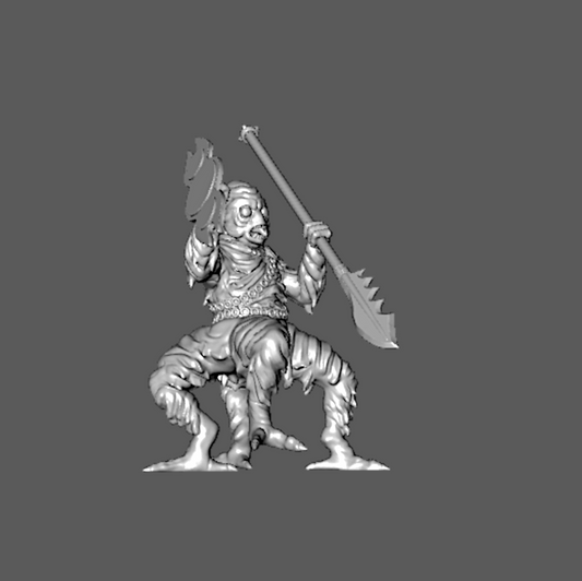SS03a Ssú Warrior Advancing with Spear and Shield, 28mm