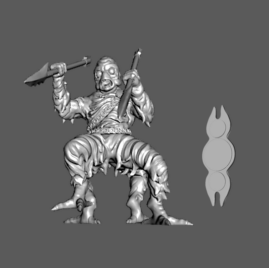 SS05b Ssú Warrior with Javelins 28mm
