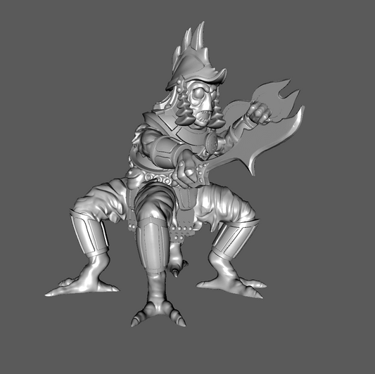 SS07d Medium Armored Ssú Warrior with Sword and Shield, 28mm