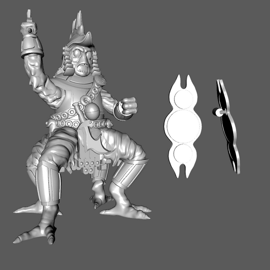 SS07e Medium Armored Ssú Leader with Sword and Shield, 28mm