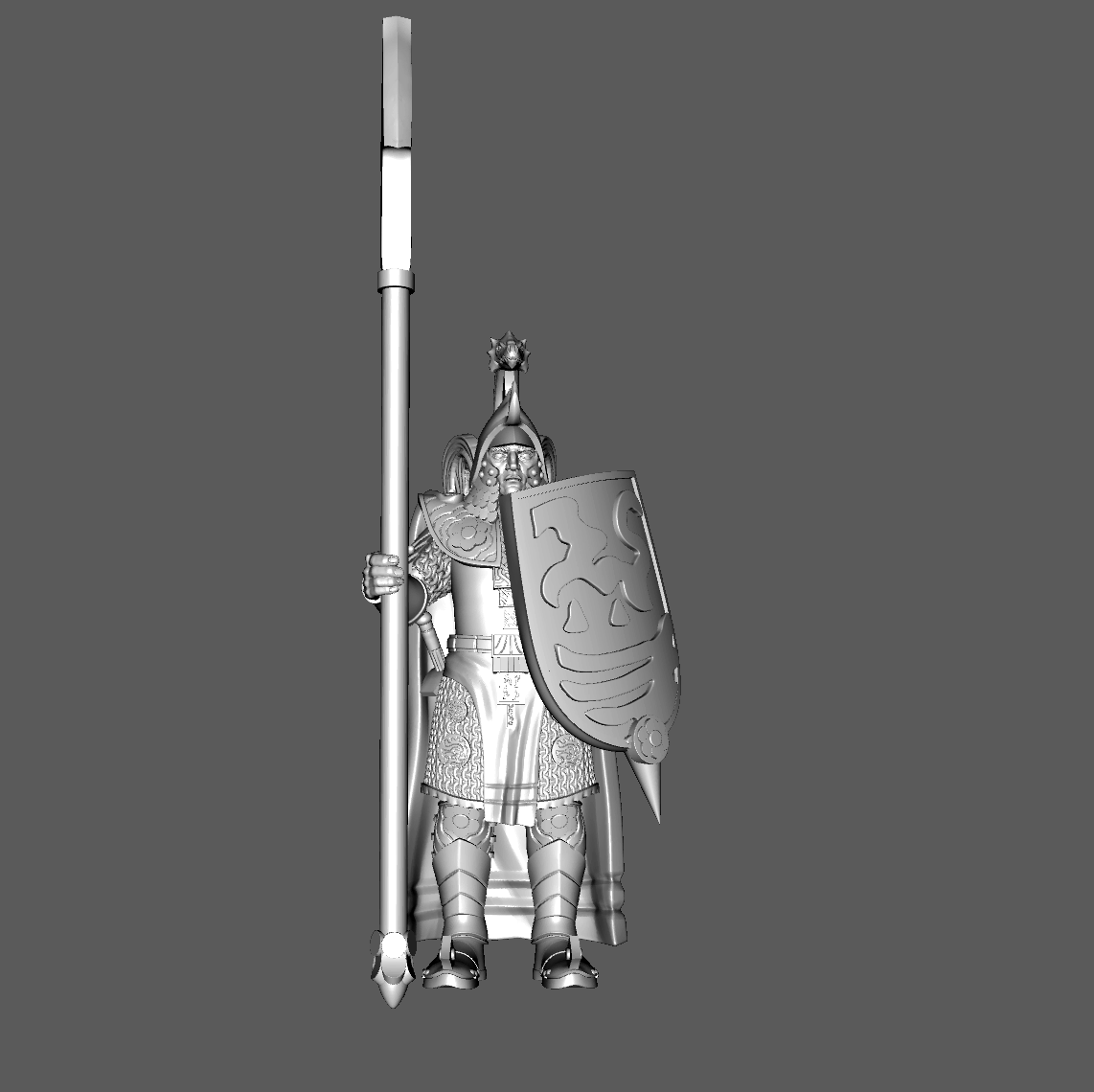 TS01a Tsolyani Omnipotent Azure Legion Spearmen, Standing, 28mm