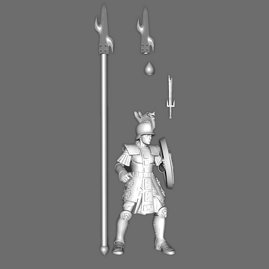 YK01Fb Yán Koryáni "Mighty of Yán Kòr" Heavy Pike-woman, Advancing, 28mm