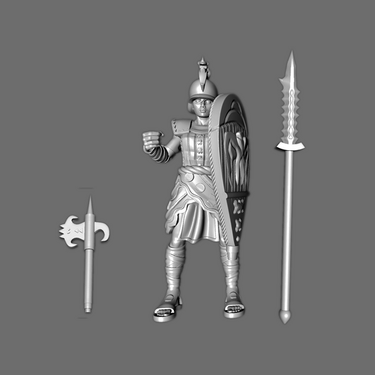 YK02Fa Yán Koryáni "Mighty of Yán Kòr" Medium Spear-woman Standing, 28mm
