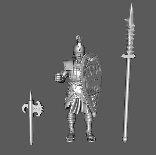 YK02a Yán Koryáni "Mighty of Yán Kòr" Medium Spearmen, Standing, 28mm